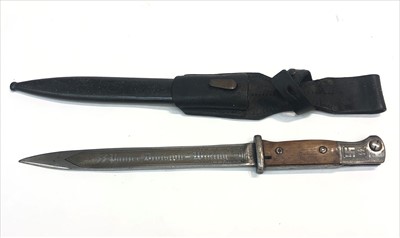 Lot 469 - A Third Reich German bayonet,the blade etched '...