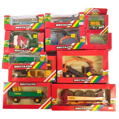 Lot 831 - Britains boxed Farm Implements x 11