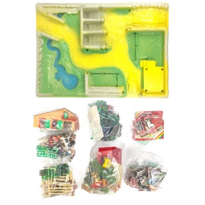 Lot 833 - Lead and Plastic Farm Animals / Buildings etc.