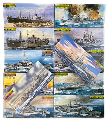 Lot 836 - Boxed un-made plastic model kits - US Navy x12