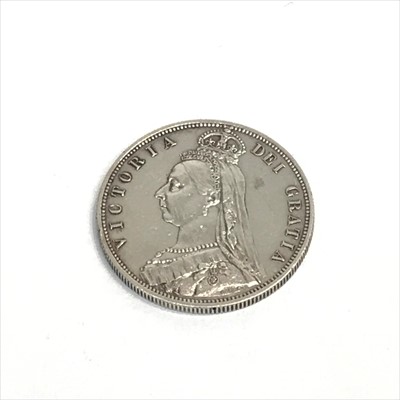 Lot 560Z - Half crown. Victorian 1887 Jubilee Head. EF+.