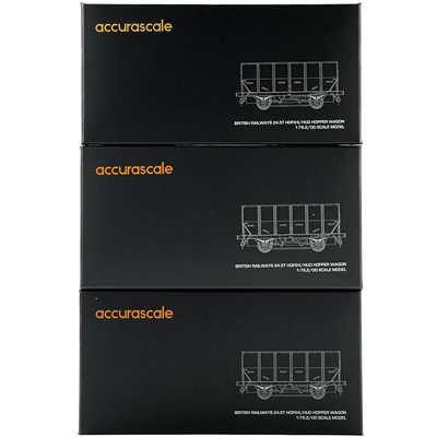 Lot 586 - Accurascale "00" B.R. 24.5 Ton Hopper Wagon Triple packs (x3) i.e. 9 wagons