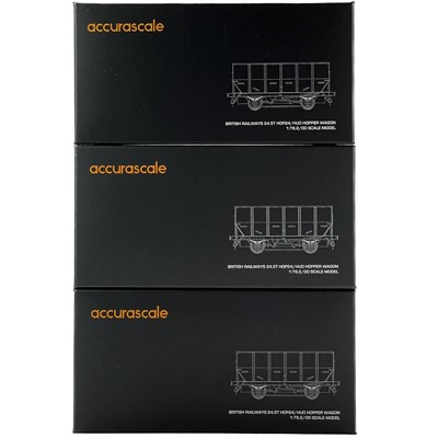 Lot 587 - Accurascale "00" B.R. 24.5 Ton Hopper Wagon triple packs (x3) i.e. 9 wagons