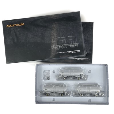 Lot 589 - Accurascale "00" PCV Bulk Cement Wagons triple packs (x3) i.e. 9 wagons