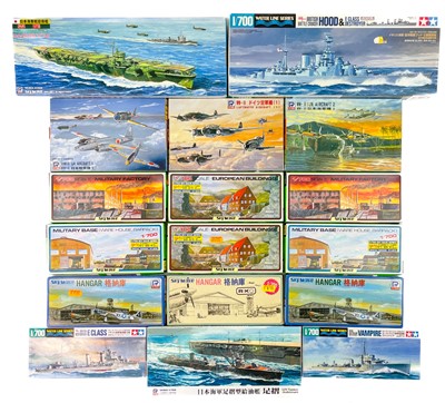 Lot 844 - Un-made Plastic Model Kits.  Pit-Road / Tamiya 1:700 scale x17