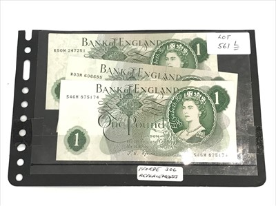 Lot 561L - 3 x Fforde one pound replacement cat. 306...