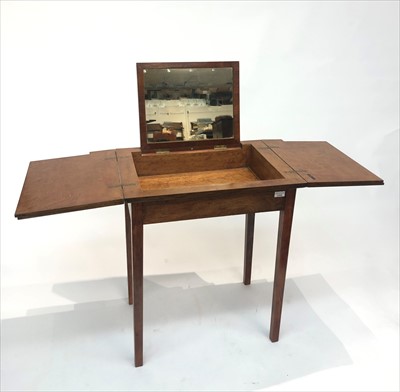 Lot 3366 - A mahogany and bird's eye maple dressing table,...