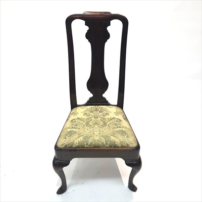 Lot 3354 - A George II walnut single dining chair, with a...