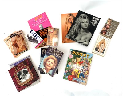 Lot 478 - A collection of books, including Brigitte...