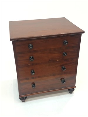 Lot 3360 - A Victorian mahogany commode, with a hinged...