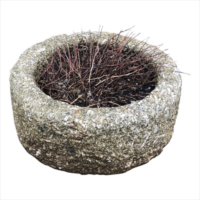 Lot 3363 - A circular granite planter.