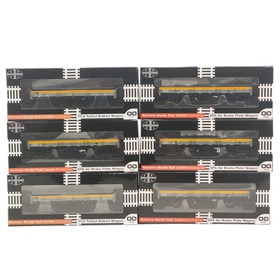 Lot 616 - Kernow Model Centre YCV Turbot and SPA Air Brake Plate "00" wagons (x6)