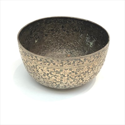 Lot 2321 - An Indian white metal bowl.