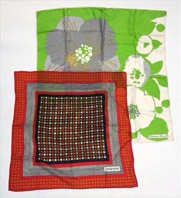 Lot 3094 - A Christian Dior silk scarf and a Yves Saint...