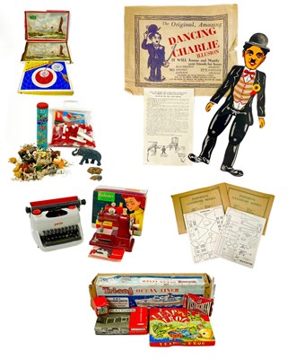 Lot 872D - 1950/60s toys including Triang Ocean Liner, Vulcan Senior Sewing Machine etc.