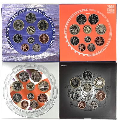 Lot 110 - United Kingdom B.U. Coin sets 2004, 6, 7 and 8