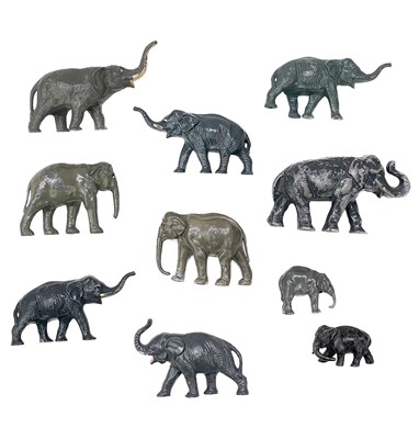 Lot 876A - Lead Elephants - various manufacturers