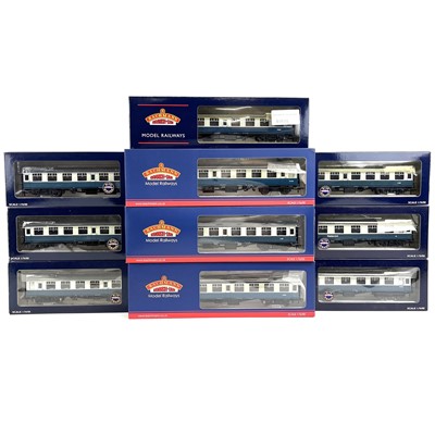 Lot 623B - Bachmann boxed "00" BR MK1 blue & grey livery coaches (x10)