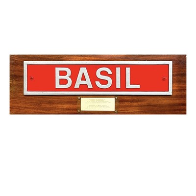 Lot 682 - Railway nameplate "Basil"