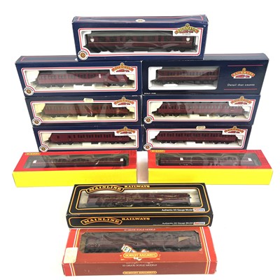 Lot 621E - Bachmann / Hornby / Mainline "00" BR Maroon Liveried Suburban & ex LNER / LMS coaches (x11)