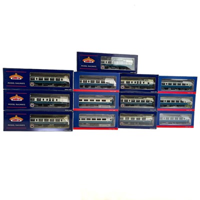 Lot 623E - Bachmann "00" BR MK 2A / 2F blue & grey intercity coaches (x13 coaches)