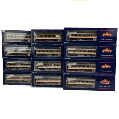 Lot 623J - Bachmann "00" Intercity Mark 1 blue, white, red stripe coaches (x12)