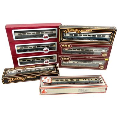 Lot 623K - Lima, Mainline, Airfix, Dapol Mark 1 & 2 blue & grey coaches (x8)