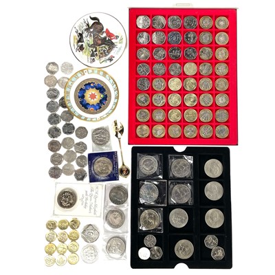 Lot 120 - Commemorative £5, £2, £1, 50p coins etc.