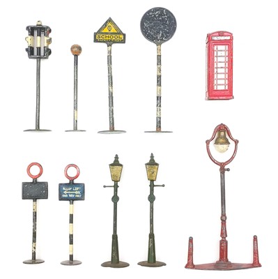 Lot 883I - Britains and other manufacturers road signs, lamps etc.