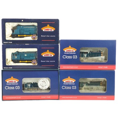 Lot 636A - BR diesel "00" BR blue era Shunting Locomotives Class 03 and Class 12 (x5 boxes)