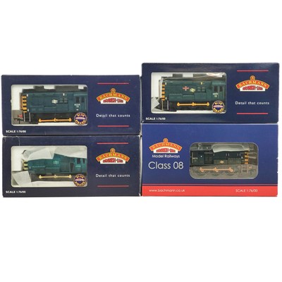 Lot 636D - BR Diesel "00" Shunting Locomotives Class 08 Rail blue livery (x4 engines)