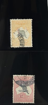 Lot 392 - Australia 1931 Kangaroo & Map high values (x2)