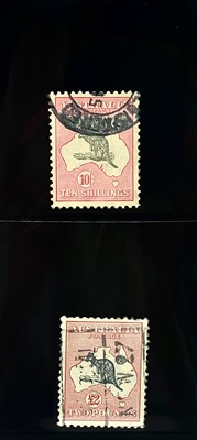 Lot 393 - Australia 1931 Kangaroo & Map high values (x2)