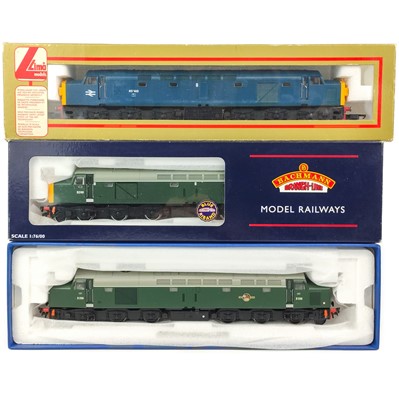 Lot 637B - BR diesels Class 40 (D200 - D399) Bachmann / Lima "00" locomotives (x3)