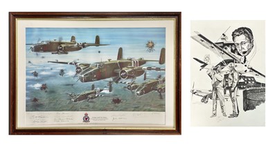 Lot 250 - Grumpy Leads the Charge RAF WWII 1996 R.L. Whitcomb signed print