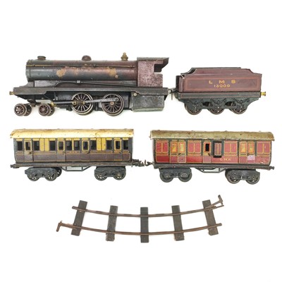 Lot 667 - Bowman LMS 4-4-0 live steam engine, tender and two carriages