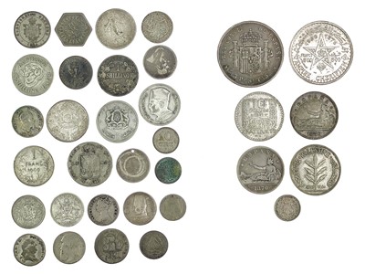 Lot 125 - Palestine, Spain, Morocco and other world silver coinage
