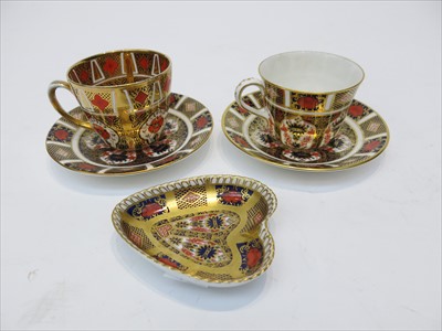 Lot 1498 - A Royal Crown Derby cabinet cup and saucer,...