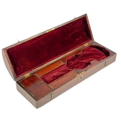 Lot 195 - An early to mid 19th century mahogany violin case.