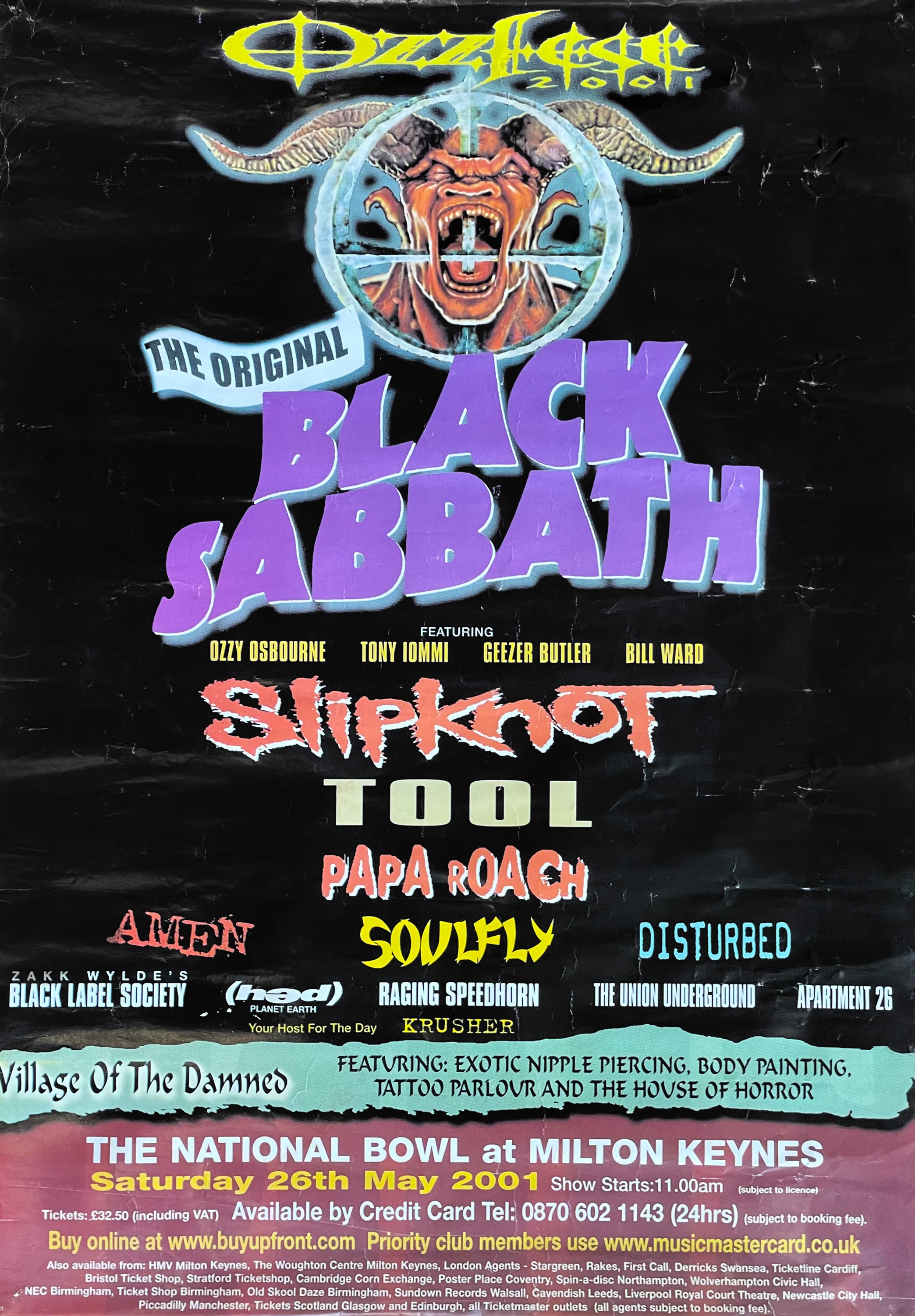 Lot 234 - Ozzy Osborne. Ozzfest Poster. 2001