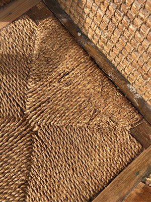 Lot 3469 - A pine Orkney chair, circa 1900, with woven...