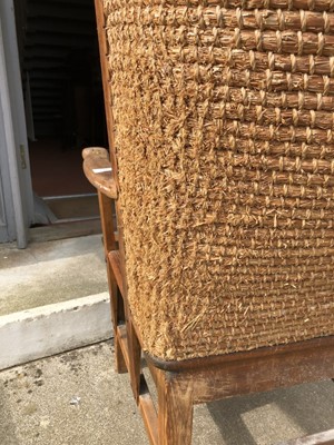 Lot 3469 - A pine Orkney chair, circa 1900, with woven...