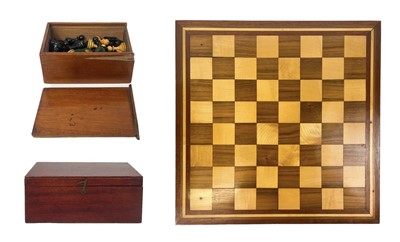Lot 30 - A boxwood and ebony chess set.