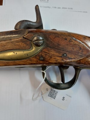 Lot 5 - An early 19th century percussion Service pistol.