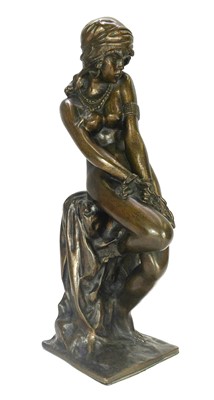 Lot 5 - An early 20th century bronze figure of Angelica chained to the rock.