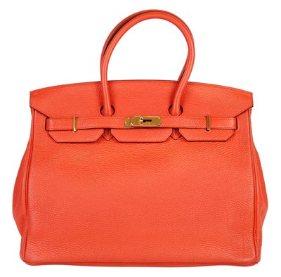 Lot 456 - Hermès Birkin - A Hermès Birkin 35 rouge togo leather handbag, circa 2013.