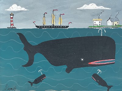 Lot 25 - Stephen CAMPS aka Scamps (Cornish Naïve School, 1957)