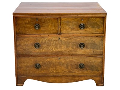 Lot 697 - A late George III mahogany small chest.