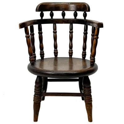Lot 2 - A Victorian ash child's chair.