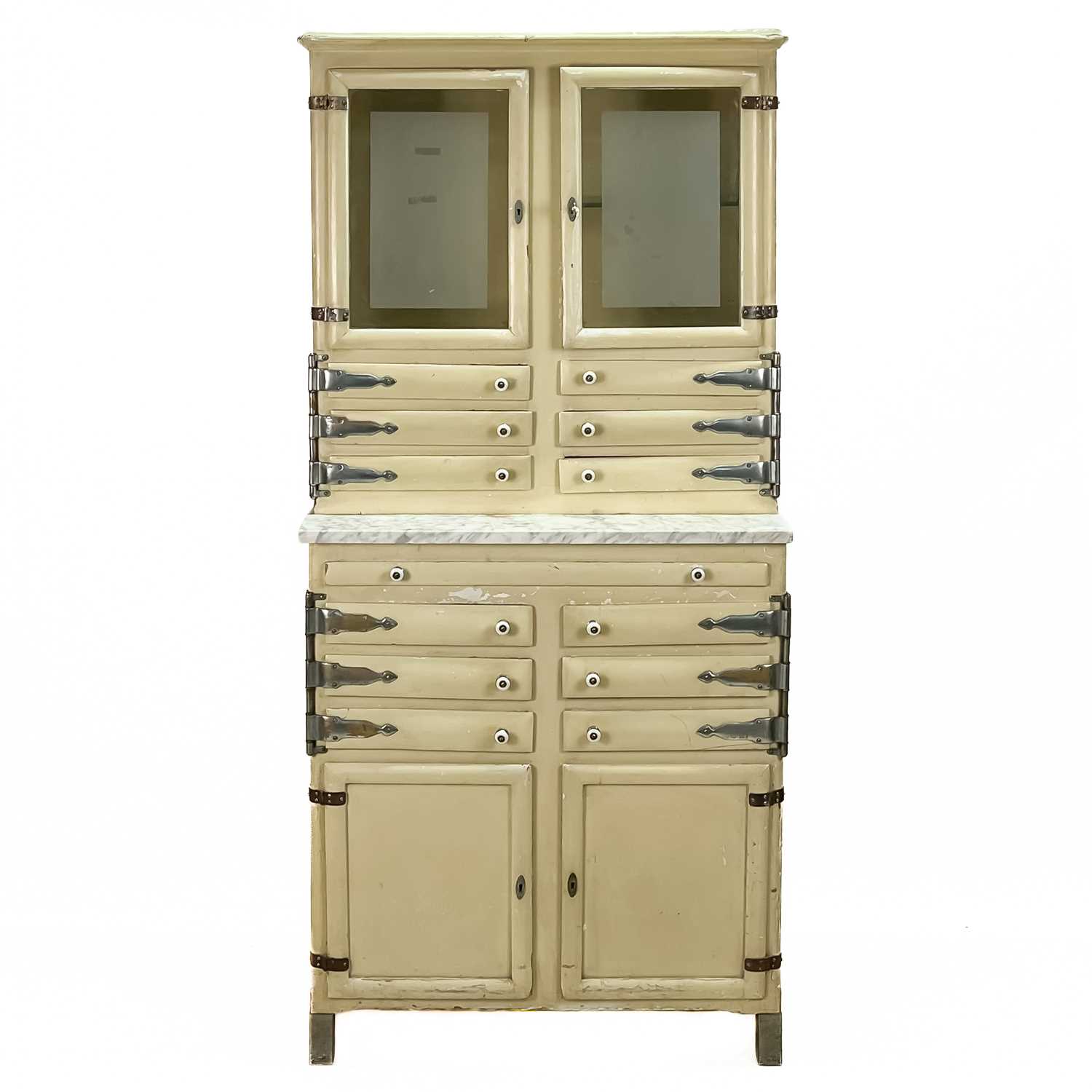 Lot 13 - A continental painted dentist cabinet.